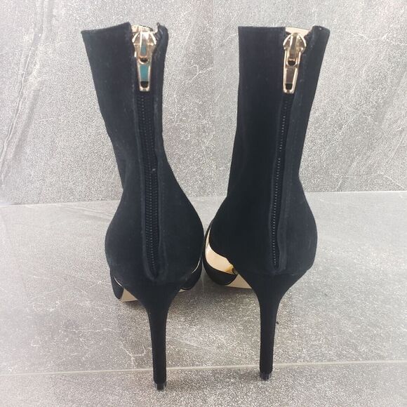 THINGS II COME Cut Out Ankle Boots 8.5 Jelyn Suede Pointed Shooties Booties - Picture 4 of 12